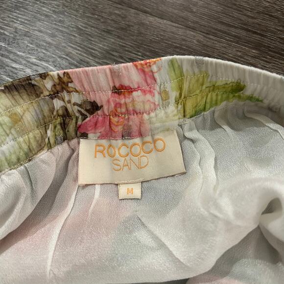 Rococo Sand Floral Tiered Mini Skirt Size M Sheer Ruffle Layered Boho Chic EUC - Picture 3 of 13